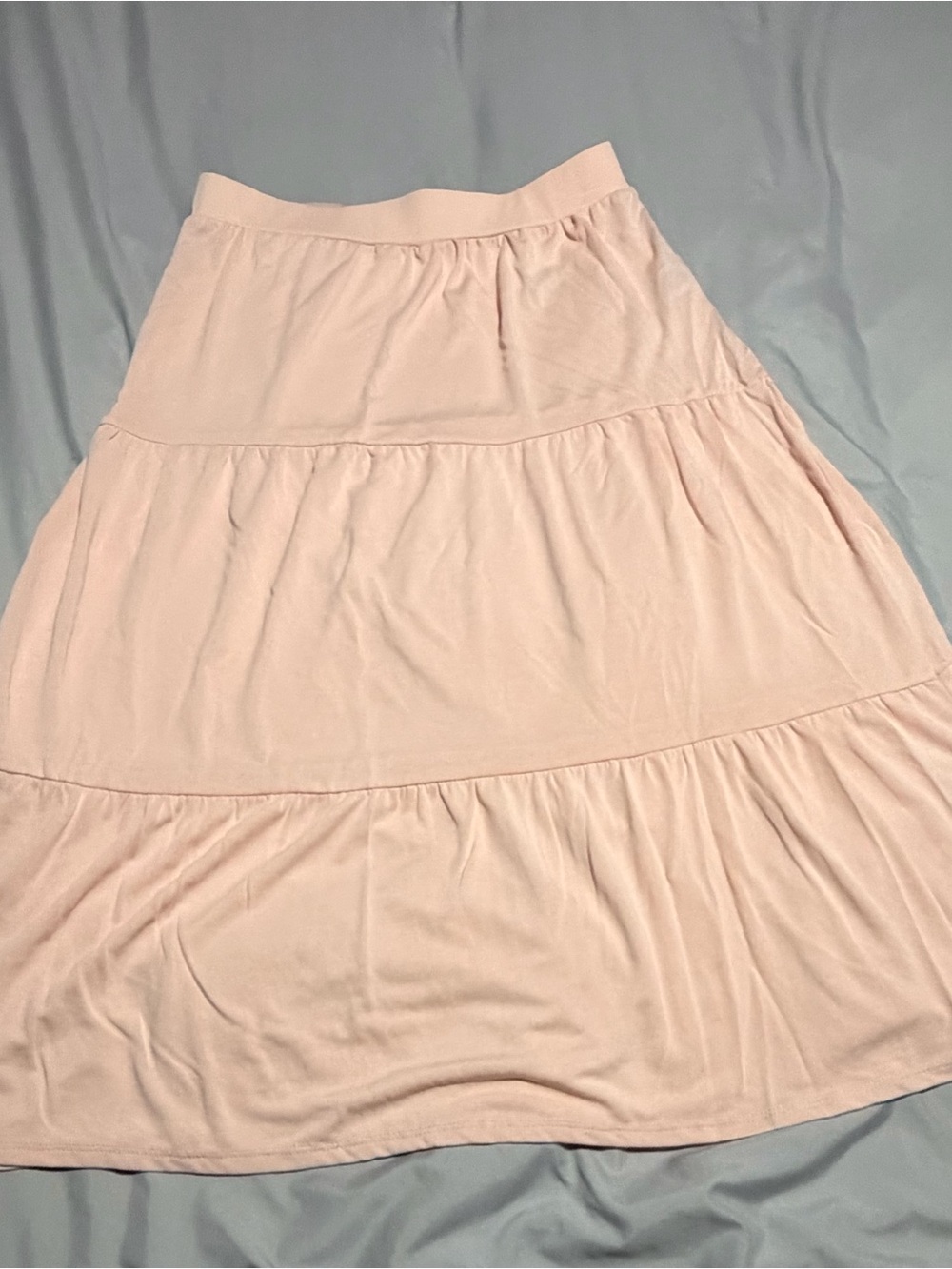 crosby. Soft Light Pink Tiered Maxi Skirt